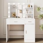LIVELYGLOW Vanity Desk with Mirror 