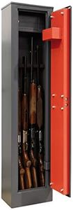 ARREGUI Braco ARM050 Armoire à 5 Fusils en Acier avec Coffre Intérieur | Coffre-fort pour Armes à Feu | FRANCE et ITALIE : valide toutes armes à feu | ESPAGNE : non homologué