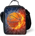 Galaxy Lunch Bag Insulated Lunch Box Cooler Bag (Burning Basketball)