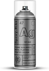 Spray.Bike Frame Builder's Metal Plating Spray Paint | Silver Sprays for Metal | Metallic SprayPaints for Bike Painting | Professional Quality, Premium Finish, Durable | Pewter Silver, 400ml