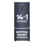 Haier 445 L 2 Star Frost Free Bottom Mount Double Door Refrigerator|Convertible 14-in-1|Jhukna Mat-Bottom Freezer|Digital Display Panel|Triple Inverter|Twist Ice Maker (HRB-4952BGK-P, Graphite Black)