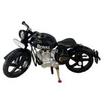 APAV Die Cast Metal Bullet Bike Motorcycle Scale Model Prototype Miniature Showpiece Toy with Side Stand for Birthday Gift I Kids I Adult(Black)