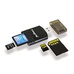 Integral Micro SD & SD UHS-ii, UHS-11, UHS-2 USB3.0 Dual Slot Memory Card Reader Adapter - SuperSpeed transfer, Windows & Mac compatible and Supports UHS-II formats: SDHC, SDXC, microSDHC & microSDXC