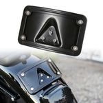 3148 Curved Laydown License Plate Mount with Frame Compatible with Harley Davidson 3 Hole Mount