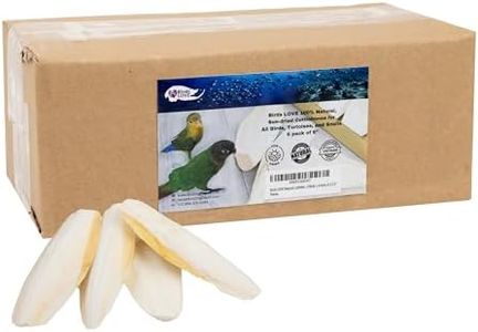 Birds LOVE Natural Cuttlebone – Premium Calcium & Trace Mineral Supplement for Avian Species, Tortoises, and Snails – Pure Cuttlebone for Parakeets, Cockatiels and All Birds - 6 Pack of 5.5-6"