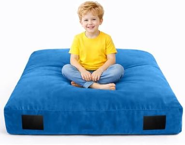 Uhealpia Crash Pad for Kids Sensory – Autism Sensory Crash Pad & Crash Mat, Soft High Density Foam Landing Pad with Washable Velvet Cover for Indoor Play & Sensory Gym, 5×5 FT, Light Blue
