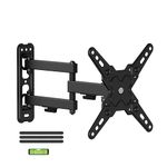 Lions Head Premium TV Wall Mount Bracket Dual Arms Rotation for Most LED Tv Max VESA 50x200 mm Wide c& (14 inch to 43 Inch) with Sprit Level and Cable Management 3 Pieces