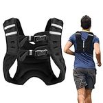 BITLIFUN Weighted Vest for Men Workout，Strength Training Weight Vest for Men and Women, Workout Equipment for Training,Running,Jogging,etc - 8lbs,12lbs,16lbs,20lbs,25lbs (30LBS (13.6KG), Black)