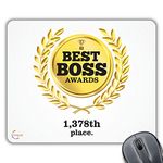 CP096 Best Boss Awards 1378th Place Novelty Gift Printed PC Laptop Computer Mouse Mat Pad