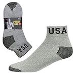 4 Pairs Mens USA Ankle Quarter Sock