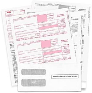 "New" 1099-NEC Forms for 2020, 4-Part Tax Forms, Vendor Kit of 25 Laser Forms and 25 Self-Seal Envelopes, Forms Designed for QuickBooks and Other Accounting Software