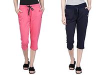 Club A9 Women Capris, Nightwear Capri for Women, Women Lounge Capris, 3/4th Pants (Pack of 2)