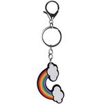 Stands Out, Supplying Outstanding Gifts Rainbow Clouds Cute Novelty Keyring Bag Tag Charm