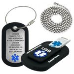 Medical Alert INFORMER USB Dog Tag - Black