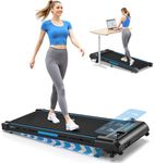 Walking Pad with 9% Incline, FOUSAE 3 in 1 Treadmills for Home with Double Frame 330 LB Weight Capacity, 2.5 HP Under Desk Walking Treadmill with 12 HIIT Programs, Magnetic Remote Control