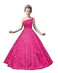 One Shoulder Sequin Pageant Gowns S