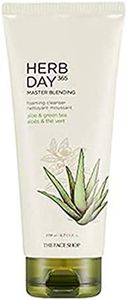 The Face Shop Herb Day 365 Master Blending Aloe and Green Tea Facial Foaming Cleanser, Dry, 170 ml