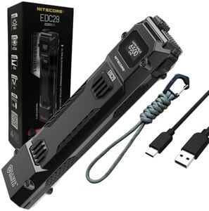 Nitecore EDC29-6500 Lumen Every Day Carry Rechargeable Flashlight with Eco-Sensa USB-C Charging Cable