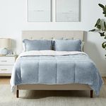 Amazon Basics Ultra-Soft Micromink Sherpa Comforter Bed Set - Tide Pool Blue, Full/Queen