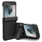 Spigen Tough Armor Pro Back Cover Case Compatible with Samsung Galaxy Z Flip 6 (TPU + Poly Carbonate | Black)