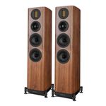 Wharfedale EVO 5.3 Floorstanding Speakers (Pair) – Dual 5″ Kevlar Woofers, Soft Dome Midrange, AMT Tweeter, 3-Way Bass Reflex Tower Design (Walnut)