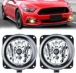 Nilight Fog Lights Assembly Compatible with 2002 2003 2004 2005 2006 Ford Focus SVT 2005 2006 2007 Ford Escape 2003 2004 Ford Mustang Cobra 2002 Lincoln LS Fog Light Replacement