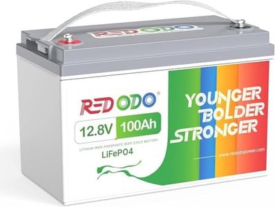 Redodo 12V 100Ah LiFePO4 Lithium Battery, Built-in 100A BMS, Max.1280W Load Power, Up to 15000 Cycles & 10-Year Lifetime, Perfect for Solar Energy Storage, Backup Power, RV, Camping, Off-Grid