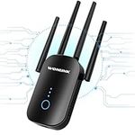 WONLINK WiFi Booster WiFi Extender WiFi Range Extender Signal Booster for Home, 1200Mbps Internet Extender Booster WiFi Repeater with Ethernet Port, Dual Band 2.4G 5G Wireless WiFi Signal Booster