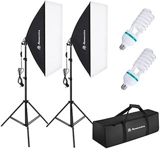 Professional Photographer Softbox Lighting Kit 50cmx70cm, Photography Continuous Video Studio Softbox Ideal for Studio Portraits, Product Photography and Video Shooting YouTube