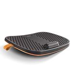 FEZIBO Standing Desk Mat with Anti Fatigue Bar, Wooden Wobble Balance Board with Ergonomic Design Comfort Floor Mat (Medium, 50.8 cm L X 30.5 cm W X 5.6 cm H, Obsidian Black)