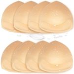 KSang Waterproof Bathing Suit Cups Inserts - Swimsuit Pads Insert Push up for Women, 4 Pairs Bikini Padding Insert Beige A/B