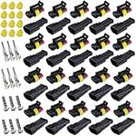 Nachlesy 20 Kit Car Waterproof Electrical Wire Connector Terminals,2 3 pin Terminals Plug for Car, Truck, Boat,Motorcycle Scooter