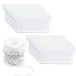 20 Pcs Vertical Blind Weights and Chains 10m, Replacement Bottom Slats Spares 89 mm/ 3.5 Inches, Chain for Home Office Vertical Blinds Accessories, White