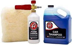Adam's Foam Cannon Car Wash Kit - Produces Thick, Luxurious Foam - Plush, Synthetic Wool Pad Ensures a Swirl and Scratch Free Wash - Pressure Washer Required (Car Shampoo Kit)