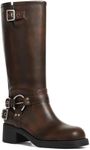 AMINUGAL Brown Knee High Boots Wome