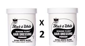 Black and White Pluko Hair Dressing Pomade 200ml **TWIN PACK** by BLACK&WHITE