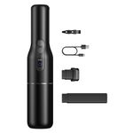 Fanttik V7 Pocket Cordless Car Vacuum, 1.07 LBS Ultra-Lightweight, 27AW/11kPa,USB-C Fast Charging, Powerful Suction, Portable Mini Vacuum for Compact Car Cleaning, Black