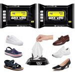 Rushwak Shoe Wipes (80 + 80 Wipes) Sneaker Wipes Instant Sneaker Cleaner Shoe Cleaning Wipes Sneaker Wipes for Shoes Quick Remove Dirt Stain Shoe Cleaner Wipes Shoe Wipes for Sneakers Cleaning Kit