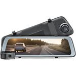 Road Angel Halo View Mirror Dash Cam Front and Rear - Rear View Camera for Reversing and Parking