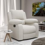 Green Soul Laze | Single Seater RRR Recliner Sofa with Soft Suede Fabric & Luxuriously Padded Body| Rocking & Revolving Recliner for Relaxing at Home|3 Years Warranty (Beige) | Installation Provided