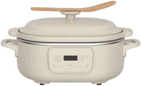4 Quart Claypot Slow Cooker, 8-in-1 Multi Cooker with Flexible Programming, Removable Crock, Nonstick, Oven Safe Pot to 450°F, Oatmeal