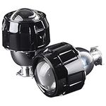 Astra Depot 2pcs Mini 2.5" LHD H1 Bi-xenon HID Projector Lens + Black Shroud Hi/Lo Headlight Custom Headlamp H4 H7 H11 9005 9006 9007 H13