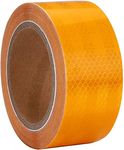 XFXIA Reflective Tape, Waterproof Self Adhesive Dot Reflective Tape Outdoor Safety Caution Reflector for Trailers, Bikes, Cars（Yellow, 2 Inch x 32.8 Feet）