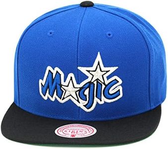 Mitchell & Ness Casquette snapback en laine 2 tons Orlando Magic Blue/Black, bleu, taille unique