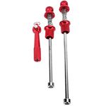 Bicycle Quick Release Skewer, Aluminum Alloy Bike Wheel Hub Skewers, Anti Theft Bike Wheel Locking Security for Mountain Road Bikes Cycling Skewer Set (RED)