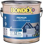 Bondex Premium Wood Stain - Silver Grey – Suitable for Interior & Exeterior Wood - Water Based & Hardwearing – 12 Years Protection - 2.5L