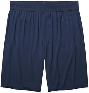 Tommy John Men's Second Skin Pajama Shorts, Comfortable Soft Mens Shorts, Sleep Shorts, Lounge Bottoms with Pockets Sports Shorts Athletic Shorts (Elastic Band, Dress Blues, XXL)