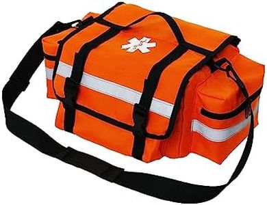 MYDAYS OUTDOOR Portable First Aid Bag Empty,Rescue Emergency Bag,EMS EMT Trauma Bag Empty,Medical Bag with Reflective Strips,Great for Rescue Squads,Responder Emergency(Orange)