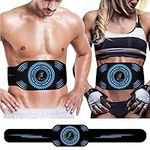 UIHOL ABS Trainer EMS Muscle Stimulator, ABS Toning Belt for Sculpting, EMS Electrical Muscle Stimulation USB Rechargeable Portable 12 Modes 19 Intensities Suitable Ab Trainer for Men and Women