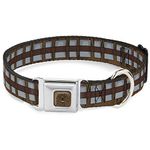 Buckle-Down Dog Collar Seatbelt Buckle Star Wars Chewbacca Bandolier Bounding Browns Gray 16 to 23 Inches 1.5 Inch Wide, Multi Color (DC-SB-SWBBQ-WSW109-1.5-M)